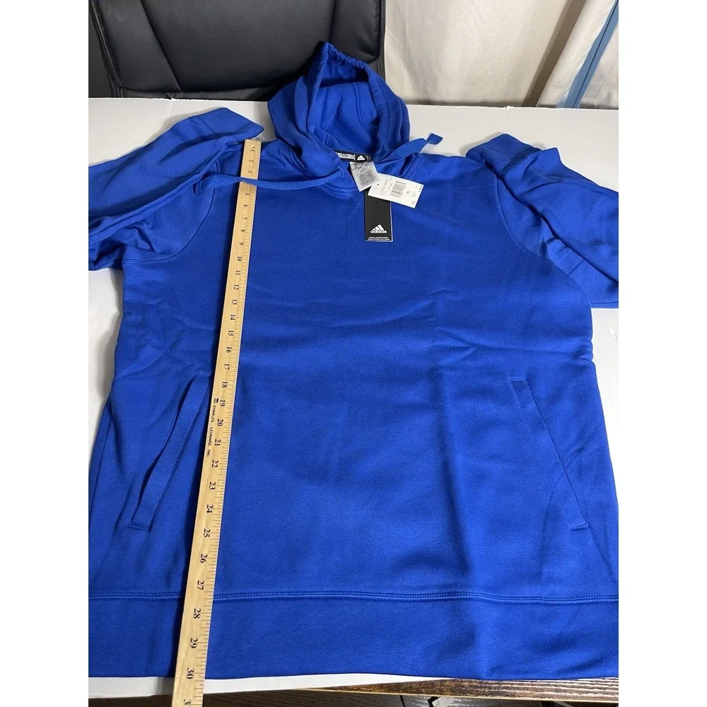 adidas Men's Fleece Hoodie Royal Blue Size XL New